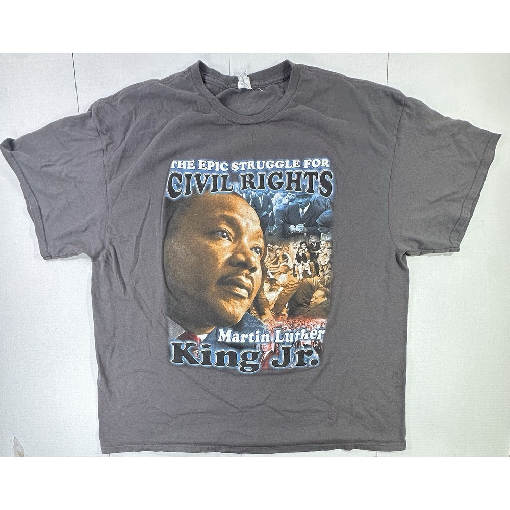 Vintage Style MLK Civil Rights Graphic T-Shirt Martin Luther‎ King Jr 3XL Black